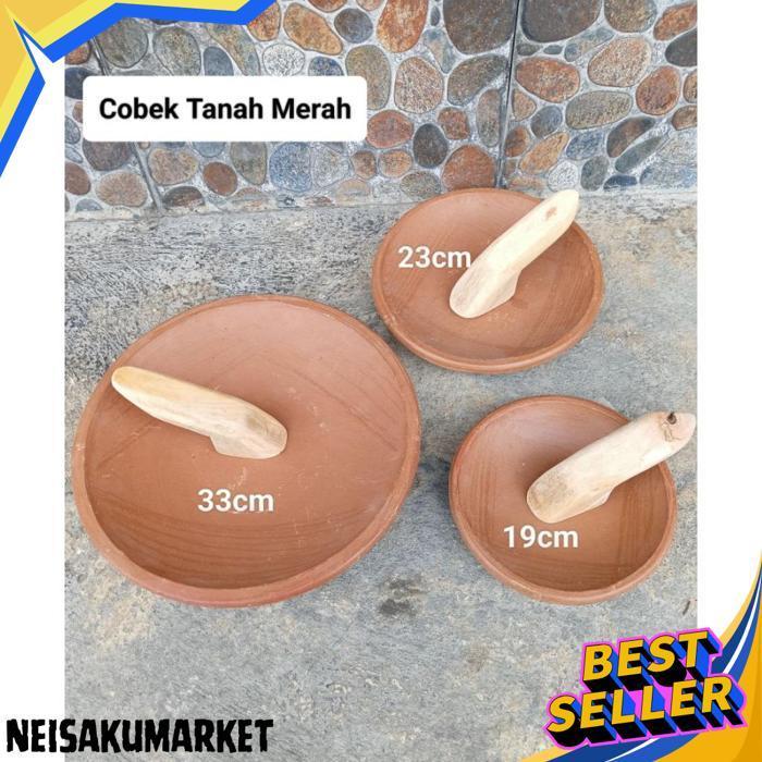 Cobek Tanah Liat Merah 4/11