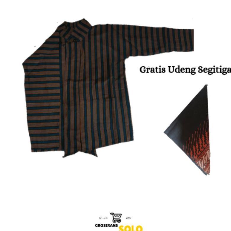 Free Ongkir Baju Lurik Jawa Pria-Baju Adat Laki Laki Modern