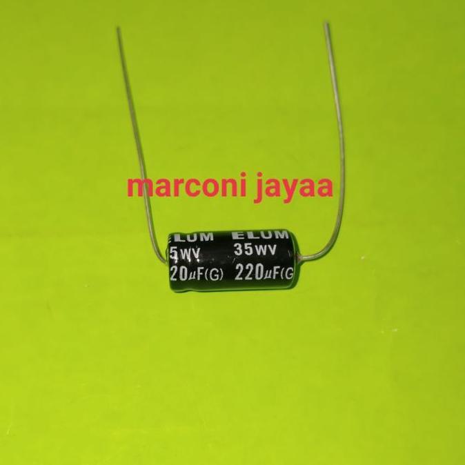kapasitor 220uf 35volt axial "ELUM"
