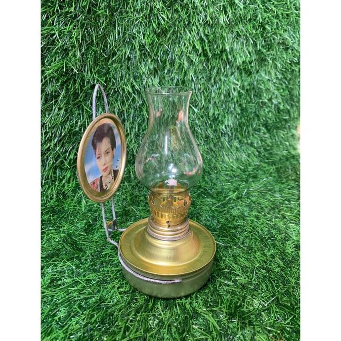 Ready  [1pcs] Damar Lampu Teplok Ublik Kaca Kaleng Lampu Semprong Minyak Tanah Kuno Jadul Antik