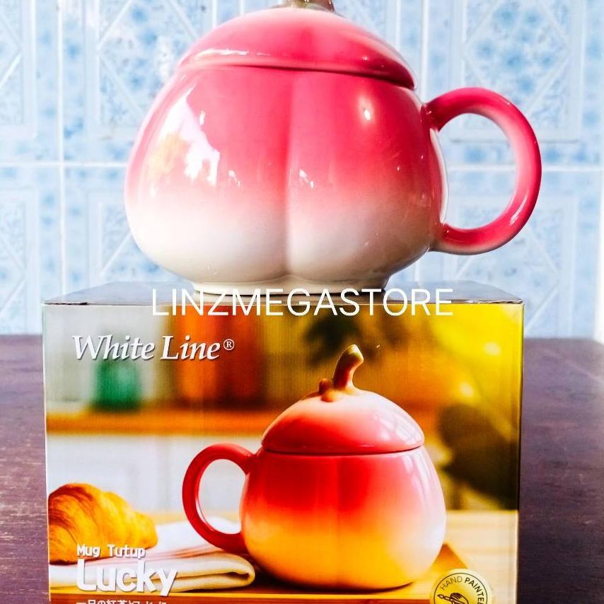 Cangkir Mug Buah Peach, Mug Unik, Mug Cantik