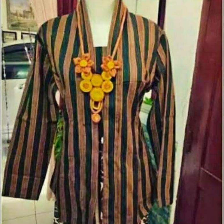 Free Ongkir Baju Lurik Wanita Jogja Jawa / Baju Batik Lurik Wanita / Kebaya Lurik Kombinasi / Kebaya