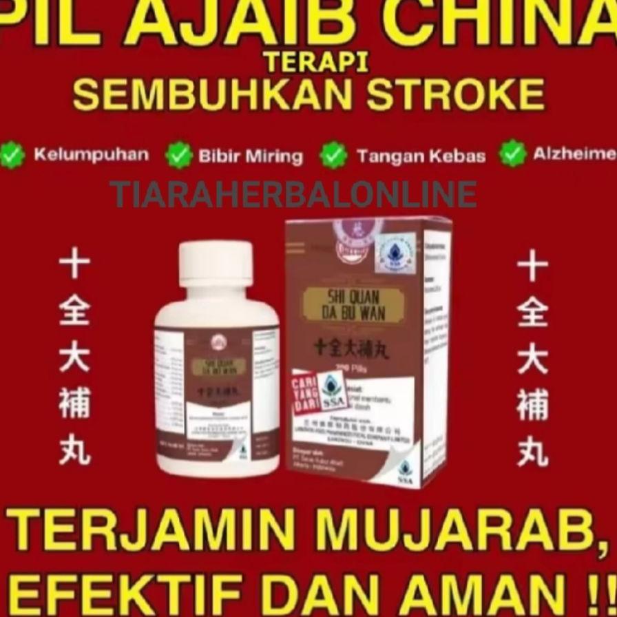 Obat Stroke Herbal Shi Quan Da Bu Wan Struk Ringan/Berat Lumpuh Menahun Kolesterol Shi Quan Da Bu Wa