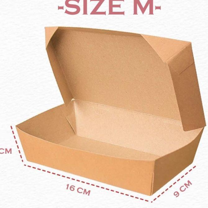 [Betapack Forming M] Paper Lunch Box M Kraft Cokelat Ukuran M Laminasi / Kotak Makan Kertas Food Gra