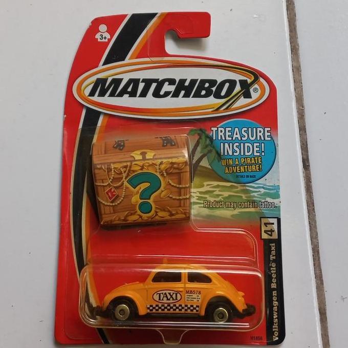 MATCHBOX VOLKSWAGEN BEETLE TAXI TREASURE INSIDE RARE DIECAST (S)