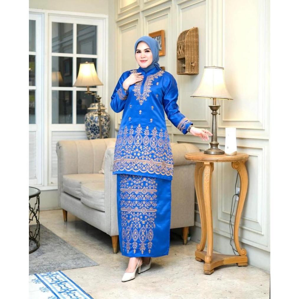 Free Ongkir Ek-New Set Baju Kurung Bordir - Baju Kurung Modern - Kebaya Modern - Kebaya Baju Kurung 