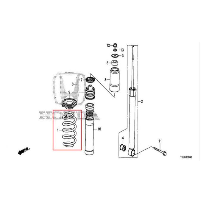 Per Shock Belakang JAZZ GK5 2015-2021 Original