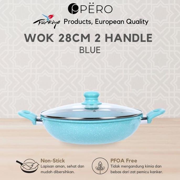 [RICKY HALIM] Pero Mer cin Wok 28 Cm 2 Handle + LID