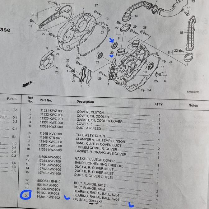 Ready 91201-KWZ-902 : SIL KRUK AS SEBELAH KANAN REVO AT / OIL SEAL 30X42X5 ORIGINAL HONDA MOTOR CO.,