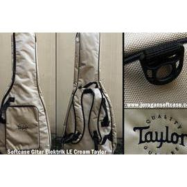 Softcase Gitar Elektrik LE Cream Bordir Taylor murah