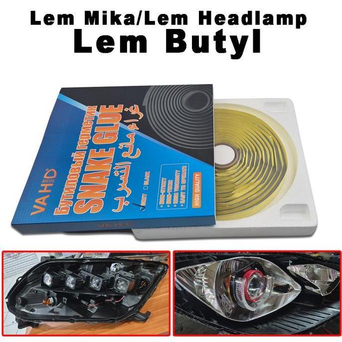 LEM BUTYL | LEM RETROFIT | LEM CACING | LEM UNTUK CUSTOM MIKA HEADLAMP LAMPU MOBIL READY STOCK