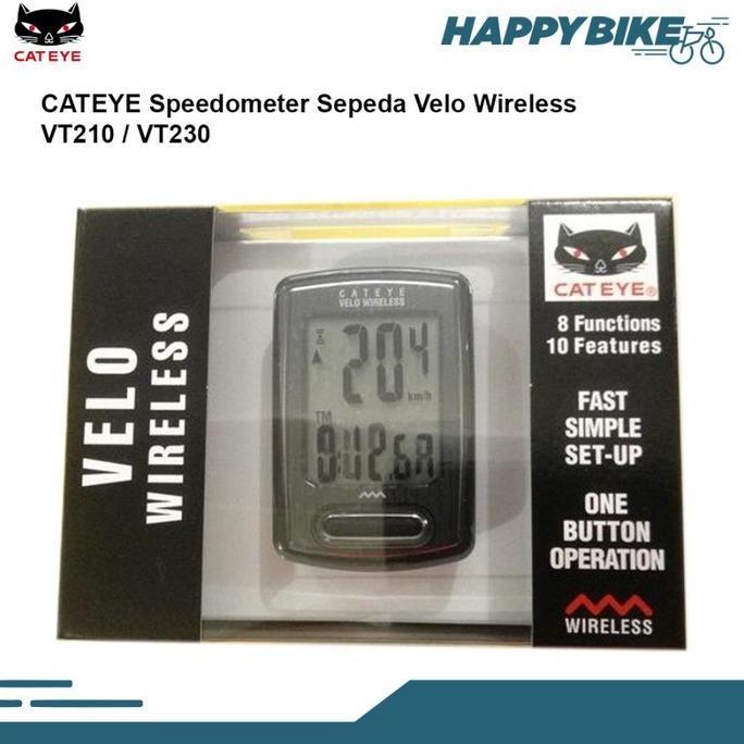 Cateye Velo Wireless Cc-Vt230W Speedometer Sepeda