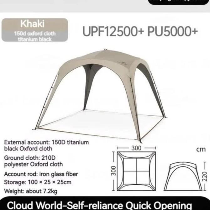 Ready NATUREHIKE AUTOMATIC SHELTER TENT TI BLACK TENDA SHELTER AUTOMATIC CAMPING OUTDOOR