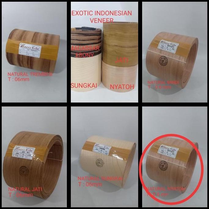 Ready VENEER VENER VINER VINIR PLIMIR KULITKAYU NYATOH ASLI ORIGINAL NATURAL