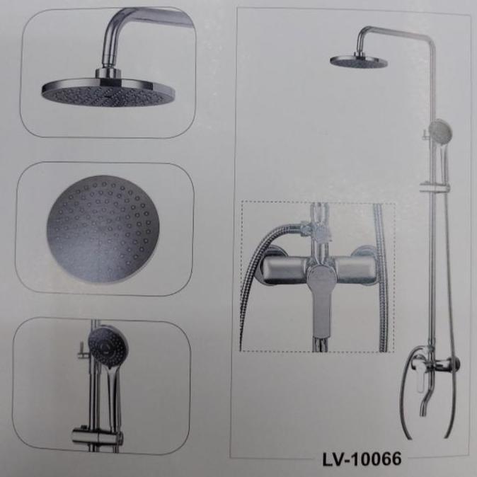 Ready shower tiang set column set kran panas dingin lavenia lv10066 kuningan