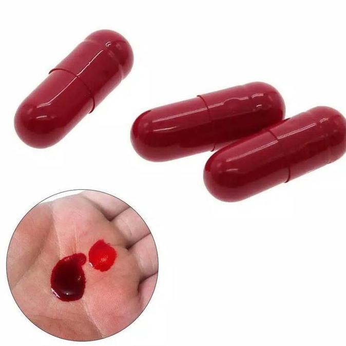 New  Mainan Darah Palsu Fake Blood Capsules Kapsul Darah Palsu Mainan Prank Darah Palsu Halloween