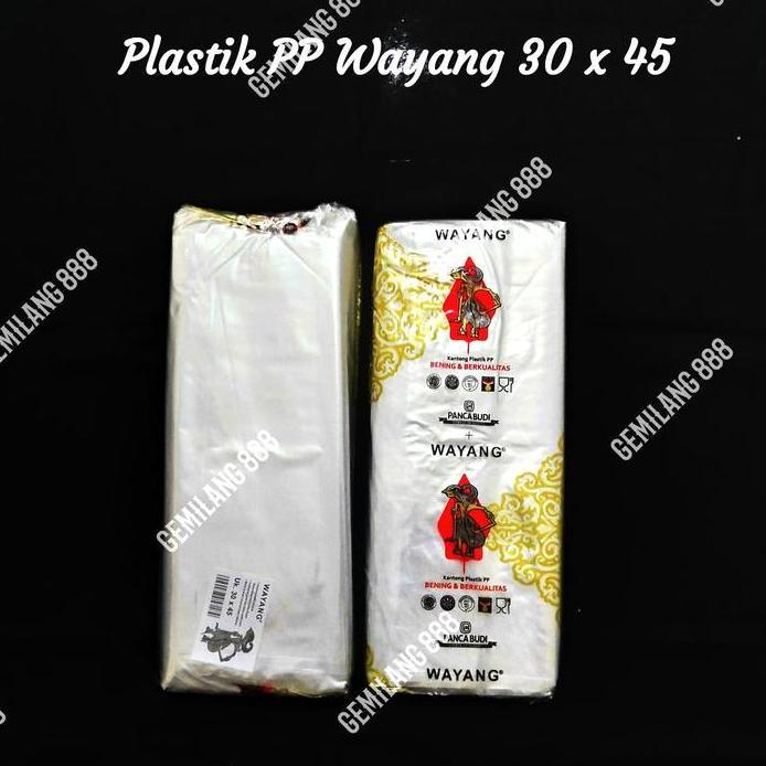 Plastik PP wayang 30x45, Plastik PP Bening
