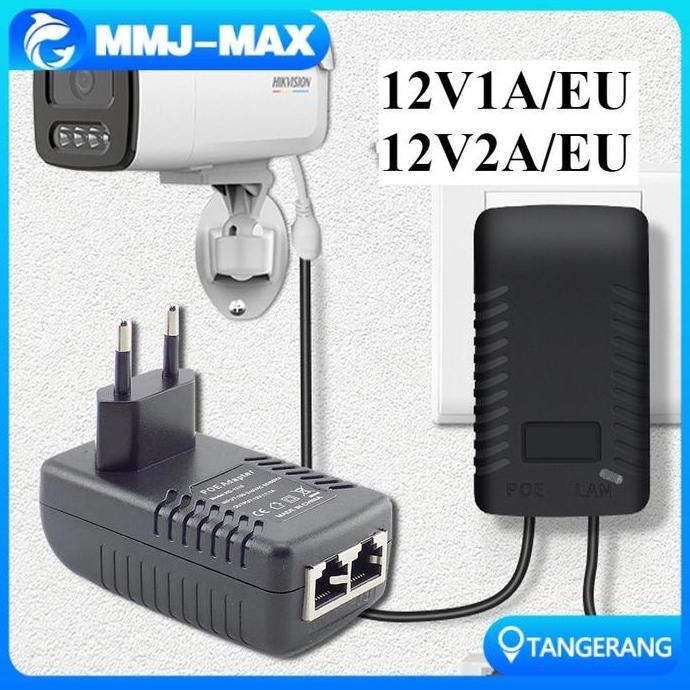 NUMAQUEEN Adaptor Poe 12v 1a 2a Injector Ethernet Kabel Data Dan Listrik Jadi Satu Praktis Untuk Htb