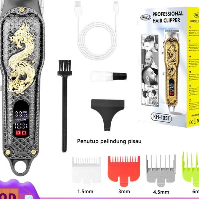 [Cod] Alat Cukur Rambut Elektrik Hair Clipper Alat Potong Rambut Cliper Rambut Naga Emas Cordless Pr