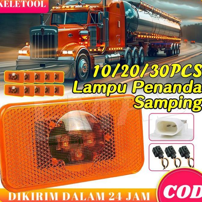 ATHHINE <COD> 10/20/30 PCS  Lampu Sein Samping Truk LED Lampu Variasi Truk  Lampu Volvo  Lampu LED T