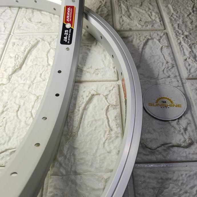 Rims Velg BMX 20 Murni ARAYA JA25 ETRTO 406 Lubang 36H Rim Alloy Single Wall Tapak Lebar Silver Sepe