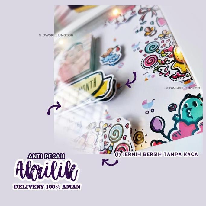 Kado Resign Hadiah Kantor Perpisahan Farewell Bingkai Unicorn 6 FOTO Doodle Art Modern murah
