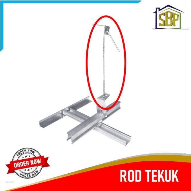 Rod Drat + Tekuk M6 x 125 Cm Suspension Rod Gantungan Plafon Hanger