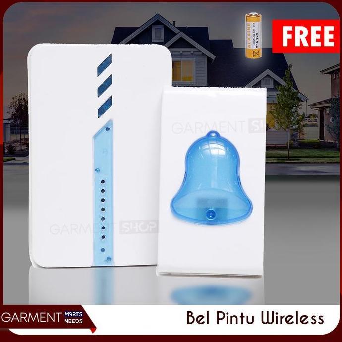 EXQWISITE Bel Pintu Wireless Listrik Baterai Door Bell 18 Musik Bel Rumah Tanpa Kabel Waterproof Mer
