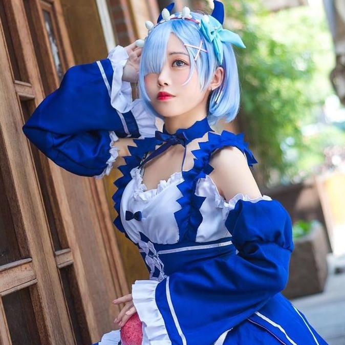 New CC-30 dress re:zero ram rem maid costume cosplay kostum re zero devil