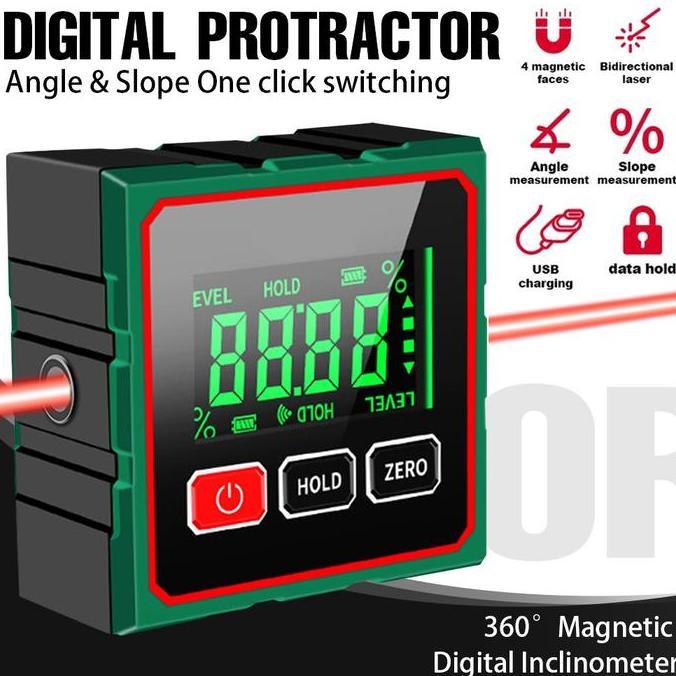 EXQWISITE Line Bangunan Waterpass Digital Meteran Leveling Multifungsi Bangunan Canggih Laser Siku W