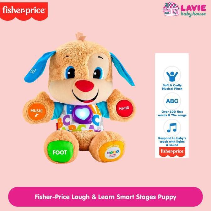 TERLARIS FISHER LAUGH & LEARN SMART STAGES PUPPY 6M+ MAINAN EDUKASI BAYI | BONEKA INTERAKTIF MUSIK &