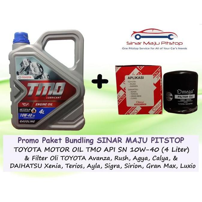 Olinow- Paket Bundling Oli Mobil Tmo 10W-40 & Filter Oli Avanza, Xenia, Rush