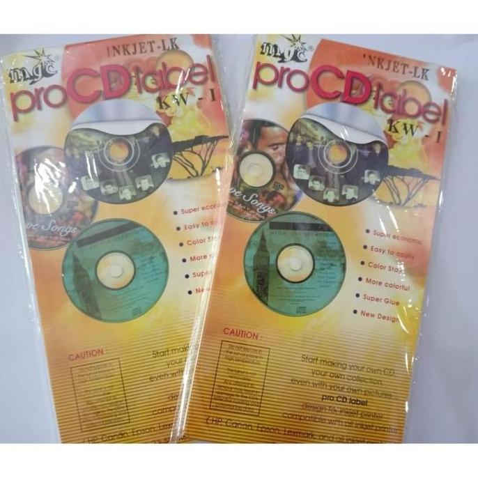 Lansungkirim- Label Cd Dvd Kertas Stiker Sticker Mgc Magic Inkjet-Lk Tebal