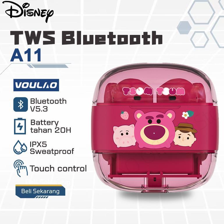 NEW Disney A11 Earphone Bluetooth nirkabel Earphone Bluetooth nirkabel pengurang kebisingan latensi 