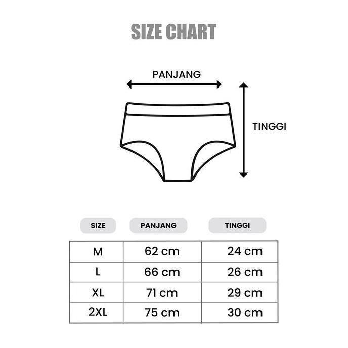Wagee- Tally Celana Dalam Wanita - Cd 3088 - Katun Bamboo High Waist Motif Cewek Pendek