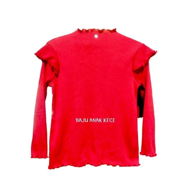 New Princess Top Ruffle 1-9 Tahun Kaos Anak Perempuan Korea Style