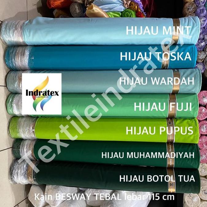 Giocare- ( Per 1 Meter ) Bahan Gamis Meteran Kain Besway Bsy Tebal Polyester Premium Lebar 115 Cm Me