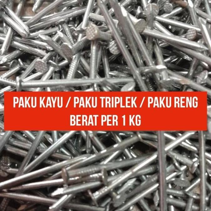 Flestrik- Paku 1Kg Paku Kayu 2Cm / 2.5Cm / 3Cm / 4Cm Berat 1 Kg Paku Kayu Paku Reng Paku Kaso Paku T