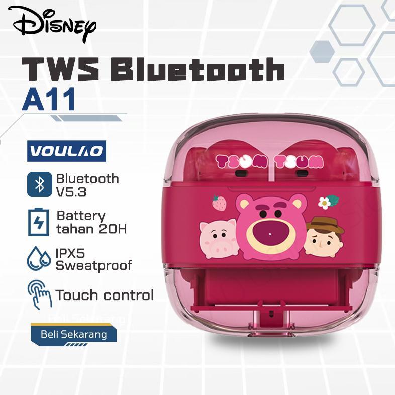 NEW Disney A11 Earphone Bluetooth nirkabel Earphone Bluetooth nirkabel pengurang kebisingan latensi 