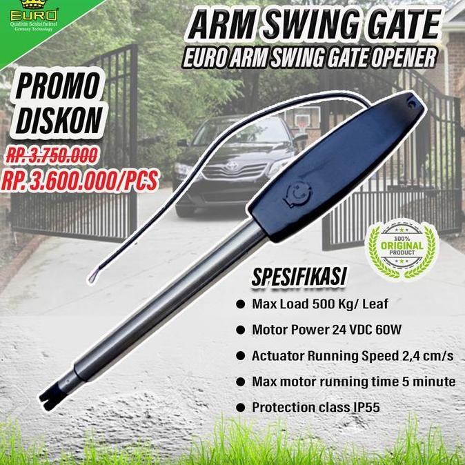 Arm/Gagang Swing Gate Opener Otomatis DC 300kg/leaf Mesin Autogate