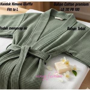 Kimono Handuk Bathrobe Waffle Luxury Hotel Spa|AllSizeBajutidurPriaWanita||BajuTidurWanitaSexy DISKO