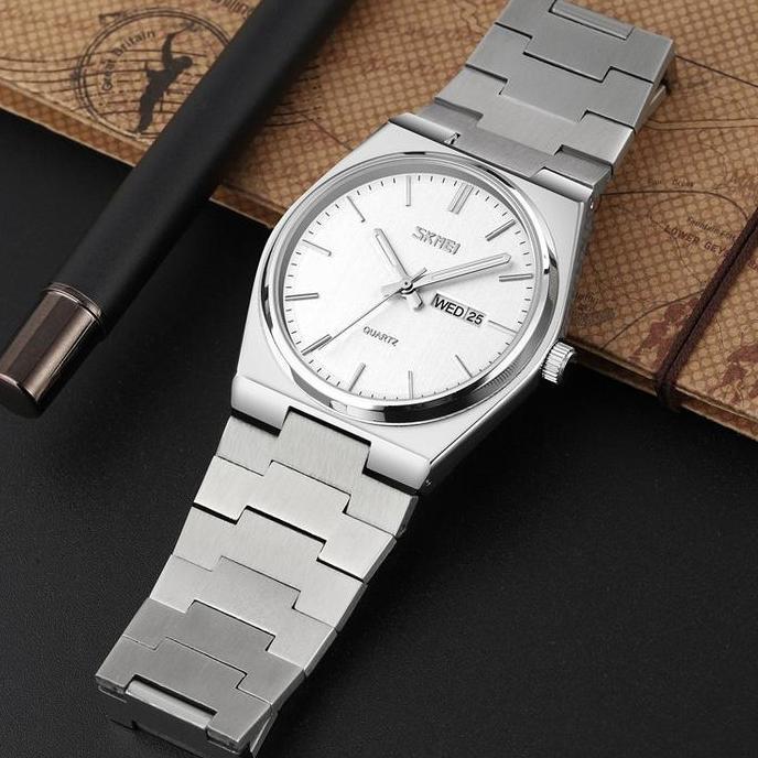 Cloknlok- Jam Tangan Pria Analog Tali Stainless Steel Skmei 9288