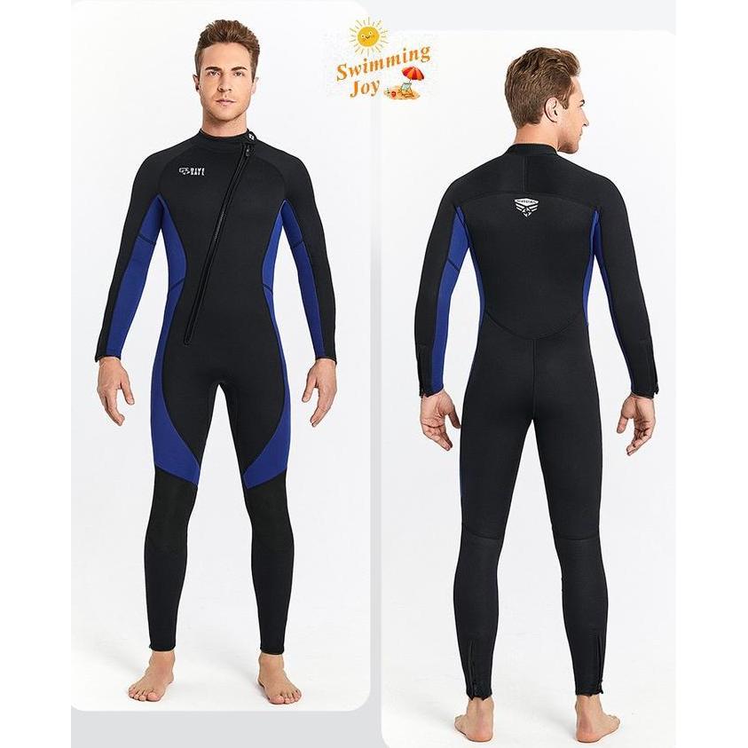 TERMURAH - Baju Renang Diving Neoprene 3MM Dewasa Front Slant Zipper One Piece Wetsuit UPF 50+ Dive 