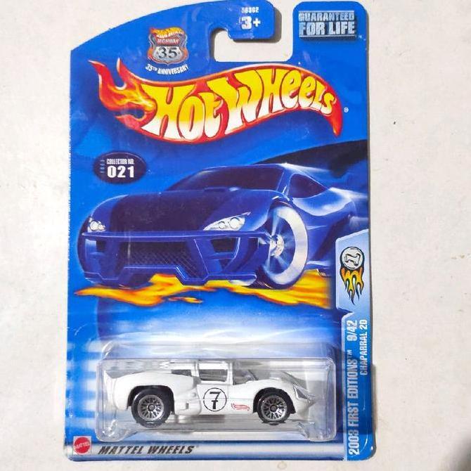Hotwheels Hot Wheels Chaparral 2 2D putih 2003 First Editions rare