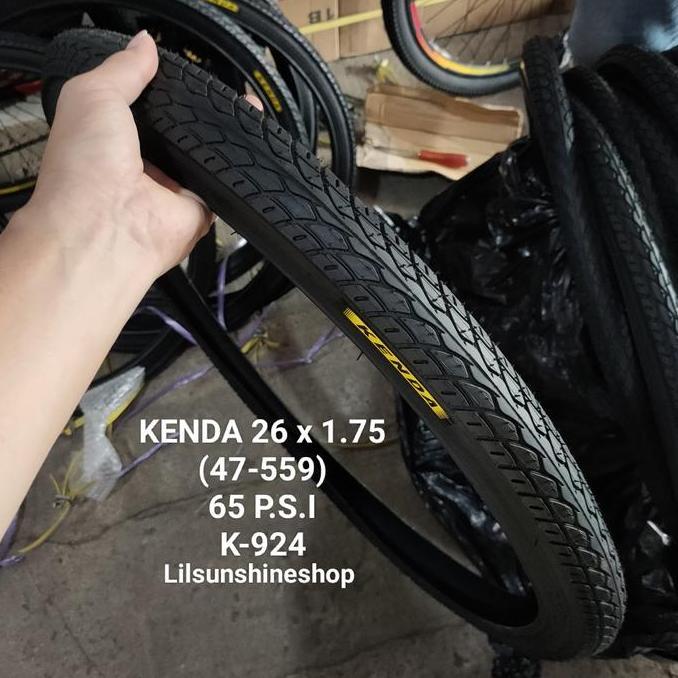 Ban Luar 26 x 1.75 KENDA K-924 Sepeda MTB Federal City Bike 26x1.75 Black