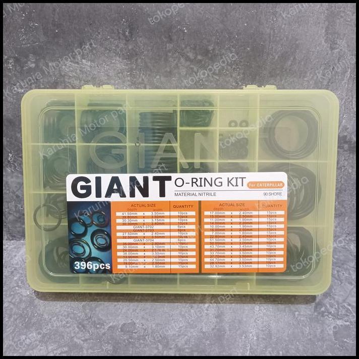 GRATIS ONGKIR ORING KIT - ORING BOX - ORING SET -KARET RING SET CAT NBR 90 396PC 