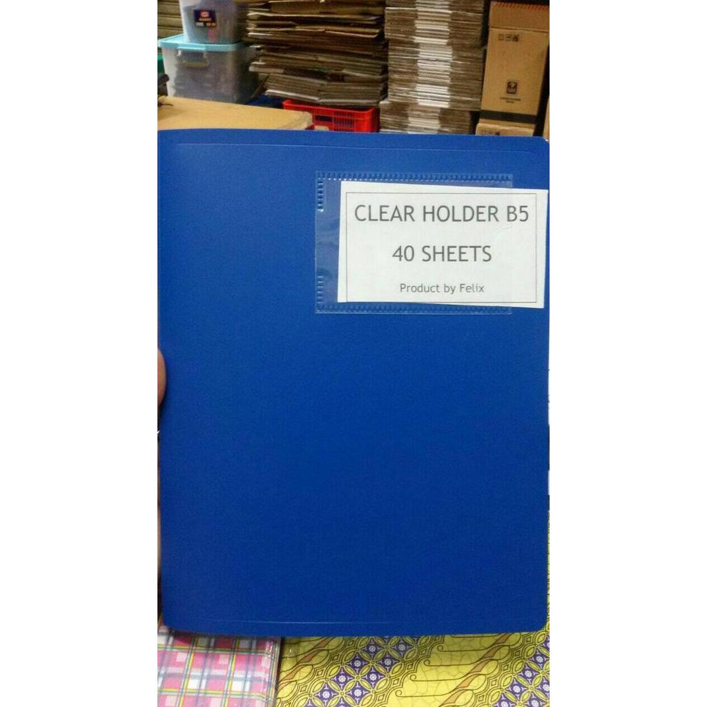 Clear Holder / Document keeper B5 isi 40 lembar