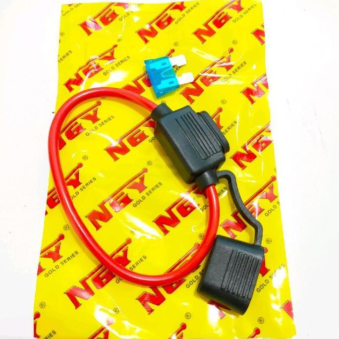 Rumah Sikring Holder Fuse Blade Kabel Waterproof / Rumah Fuse Tancap Blade Besar Kecil Kabel Anti Ai