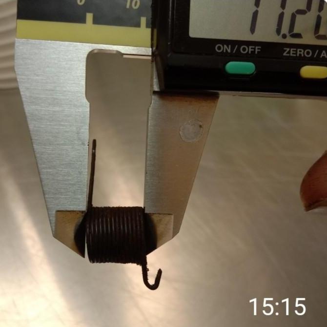 Per Pegas Torsi 1 mm od 15 mm panjang kawat 70mm baja