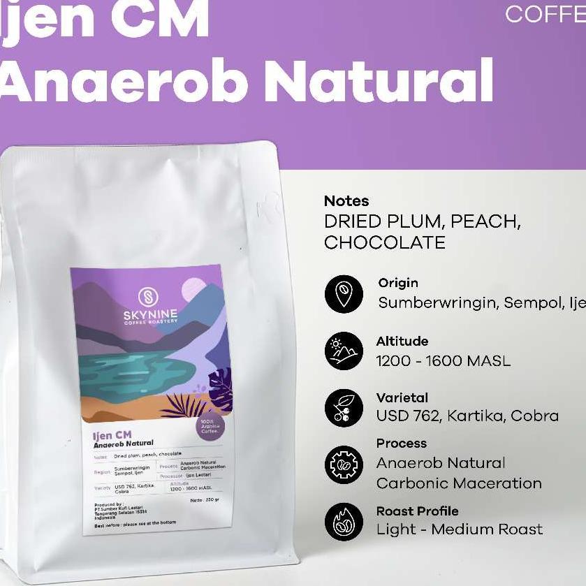 Kopi Arabika Ijen Cm Anaerob Natural Roasted Beans